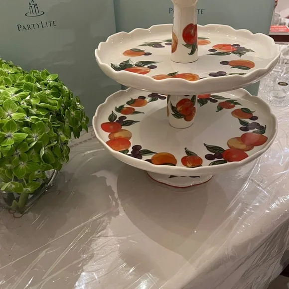 PartyLite Harvest Tiered Taper, Pillar, Votive Tealights Candle Holder - NIB - Picture 6 of 8